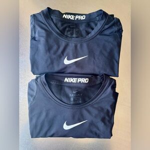 Nike Pro Dri-Fit Pair of Compression Exercise Workout Shirts XL